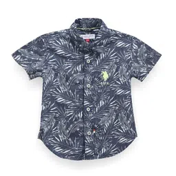 U.S. Polo Assn. Kids Boys Floral Printed Classic Casual Shirt-picture-5