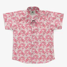 STORY TAILOR Boys Peach-Coloured Printed Comfort Casual Shirt-picture-35