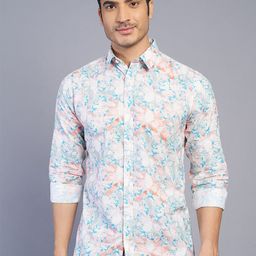 JADE BLUE Slim Fit Floral Printed Cotton Casual Shirt-picture-45