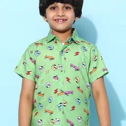 TALES & STORIES Boys Conversational Printed Casual Shirt-picture-30