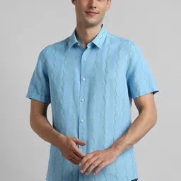 SIMON CARTER LONDON Men Slim Fit Opaque Printed Casual Shirt image 1