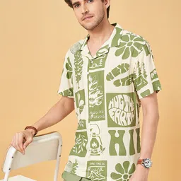 Urban Ranger by pantaloons Slim Fit Opaque Printed Casual Shirt-picture-36