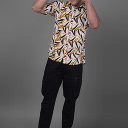 Crimsoune Club Printed Spread Collar Slim Fit Casual Shirt-image-75