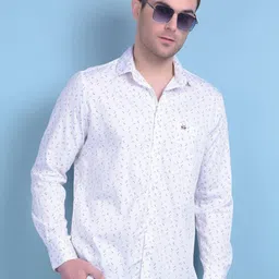 Crimsoune Club Classic Slim Fit Abstract Printed Casual Shirt-image-39