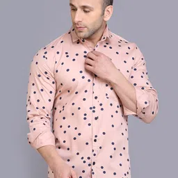 HANUMNTRA Comfort Polka Dot Printed Casual Shirt-picture-30