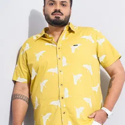 The Indian Garage Co Plus Size Conversational Printed Cotton Casual Shirt-picture-29
