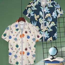 HELLCAT Boys Opaque Printed Casual Shirt image 1