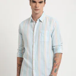 THE BEAR HOUSE Striped Slim Fit Pure Cotton Casual Shirt-picture-17