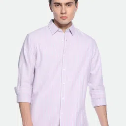 Dennis Lingo Vertical Striped Pure Cotton Casual Shirt-picture-13