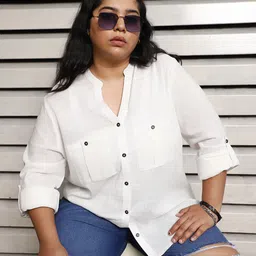 Freeform by High Star Plus Size Regular Fit Casual Cotton Casual Shirt-picture-14