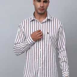 Cantabil Comfort Striped Cotton Casual Shirt-picture-10