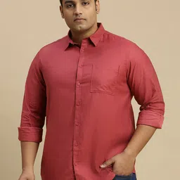 Sztori Plus Size Classic Spread Collar Long Sleeve Pocket Cotton Casual Shirt-picture-13