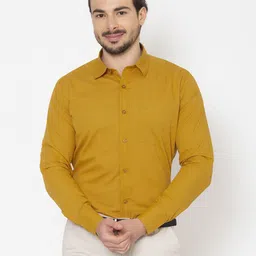 Allen Cooper Classic Spread Collar Curved Cotton Formal Shirt-picture-10