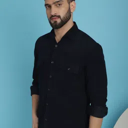 Indian Needle Men Classic Opaque Regular Fit Cotton Casual Shirt-image-10
