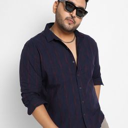 Instafab Plus Size Classic Regular Fit Vertical Striped Cotton Casual Shirt-picture-46