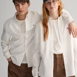 GANT Unisex Kids Button-Down Collar Casual Cotton Shirt image 1