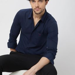Mufti Men Slim Fit Opaque Cotton Casual Shirt-picture-26