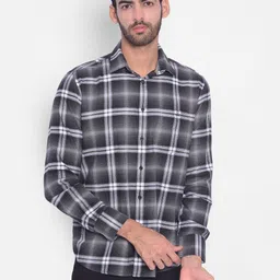 Crimsoune Club Slim Fit Gingham Checked Pure Cotton Casual Shirt-image-99