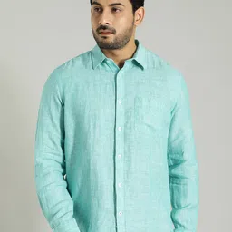 Indian Terrain Regular Fit Linen Casual Shirt-image-12