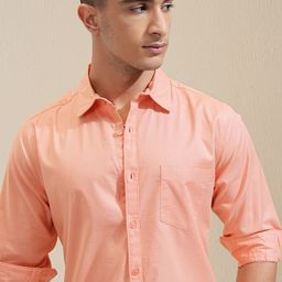HIGHLANDER Men Spread Collar Solid Cotton Casual Shirt-picture-26