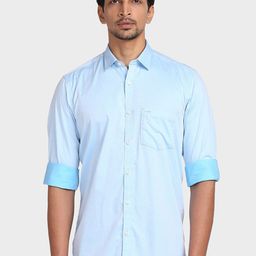 ColorPlus Men Blue Tailored Fit Striped Casual Shirt-picture-23