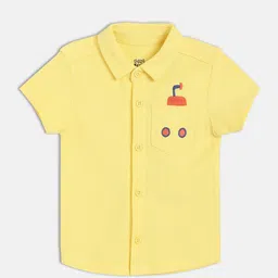 MINI KLUB Boys Spread Collar Solid Cotton Casual Shirt-picture-17