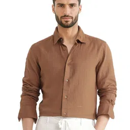 RARE RABBIT Men Comfort Spread Collar Solid Cotton Formal Shirt-picture-38