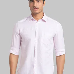Parx Men Slim Fit Solid Opaque Long Sleeves Casual Shirt-image-0
