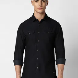 Peter England Casuals Slim Fit Spread Collar Pure Cotton Casual Shirt-picture-46