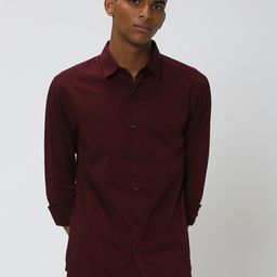 Mufti Slim Fit Spread Collar Casual Shirt-picture-12
