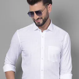 Crimsoune Club Slim Fit Opaque Pure Cotton Casual Shirt-picture-35