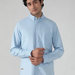 SUBTRACT Comfort Button Down Collar Oxford Weave Casual Shirt-picture-34