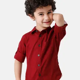 KATE & OSCAR Boys Maroon Standard Casual Shirt-picture-15