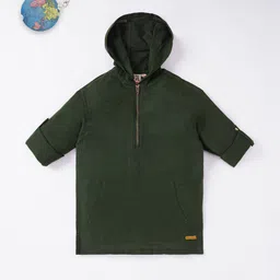 Ed-a-Mamma Boys Green Hooded Cotton Sweatshirt-picture-35