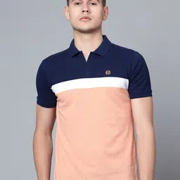 Cantabil Colorblocked Half Sleeve Cotton Polo T-shirt-picture-17