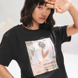 street by tokyo talkies Tokyo Talkies Women Printed Extended Sleeves Tropical T-shirt-picture-12