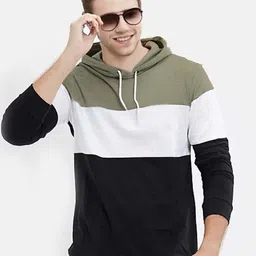 BAESD Boys Colourblocked Hooded Cotton T-shirt image 1