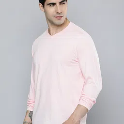 Mast & Harbour Pink Round Neck Cotton Regular T-shirt-picture-19