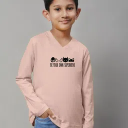 Friskers Boys Coral Typography Printed V-Neck Raw Edge T-shirt-picture-21