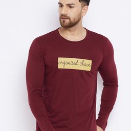 THE MILLION CLUB Typography Printed Round Neck Long Sleeves Cotton T-shirt-picture-15