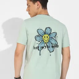Campus Sutra Green Graphic Printed Cotton Casual T-shirt-picture-20