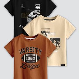 CODEZ Boys 3 Printed Raw Edge T-shirt-picture-4