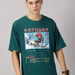 THE HOLLANDER Men Graphic Printed Round Neck Cotton Drop-Shoulder Oversized T-shirt-picture-26