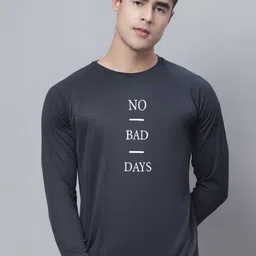 Friskers Typography Printed Dry Fit T-shirt-image-3