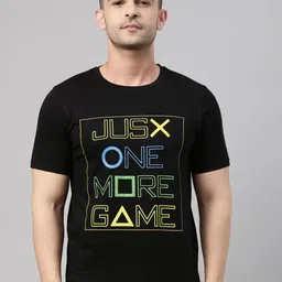 Bushirt Men Black Printed   Pure Cotton T-shirt-image-31