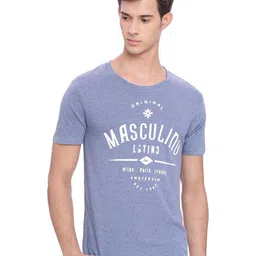 Masculino Latino Men Blue & White Typography Printed T-shirt-picture-16