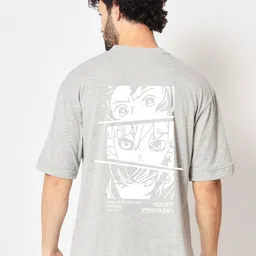 Imsa Moda Comic Printed Oversized Cotton T-shirt-image-89