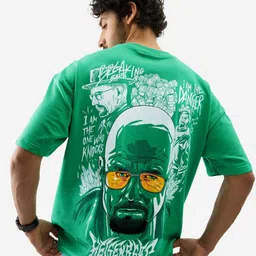 The Souled Store Graphic Printed Drop-Shoulder Sleeves Oversized Pure Cotton T-shirt-picture-26