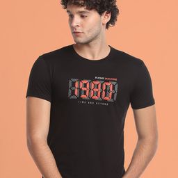 Flying Machine Slim Fit Typography Printed Casual Cotton T-shirt-picture-6