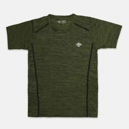 CHIMPRALA Girls Olive Green Round Neck Sports T-shirt-picture-38
